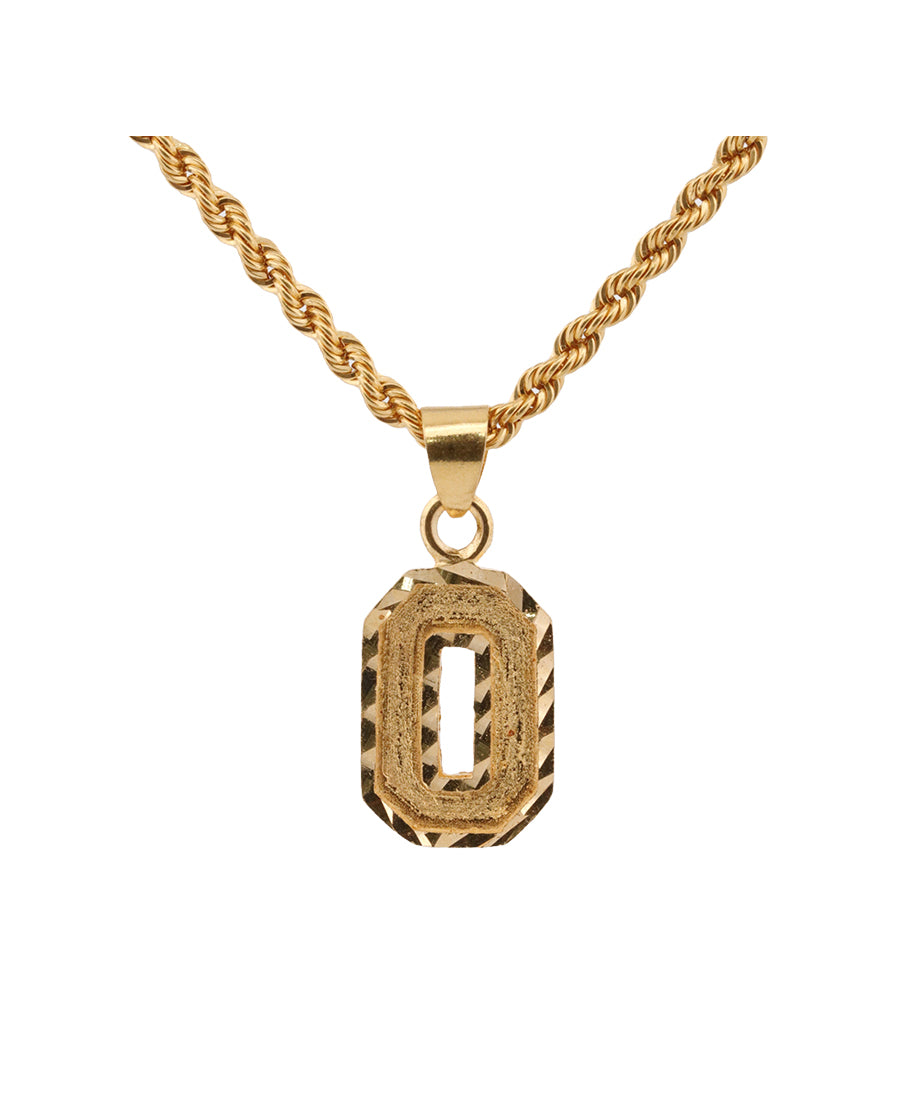 Gold Letter O Pendant Necklace – 3.75g | Bigeasy Jewellers